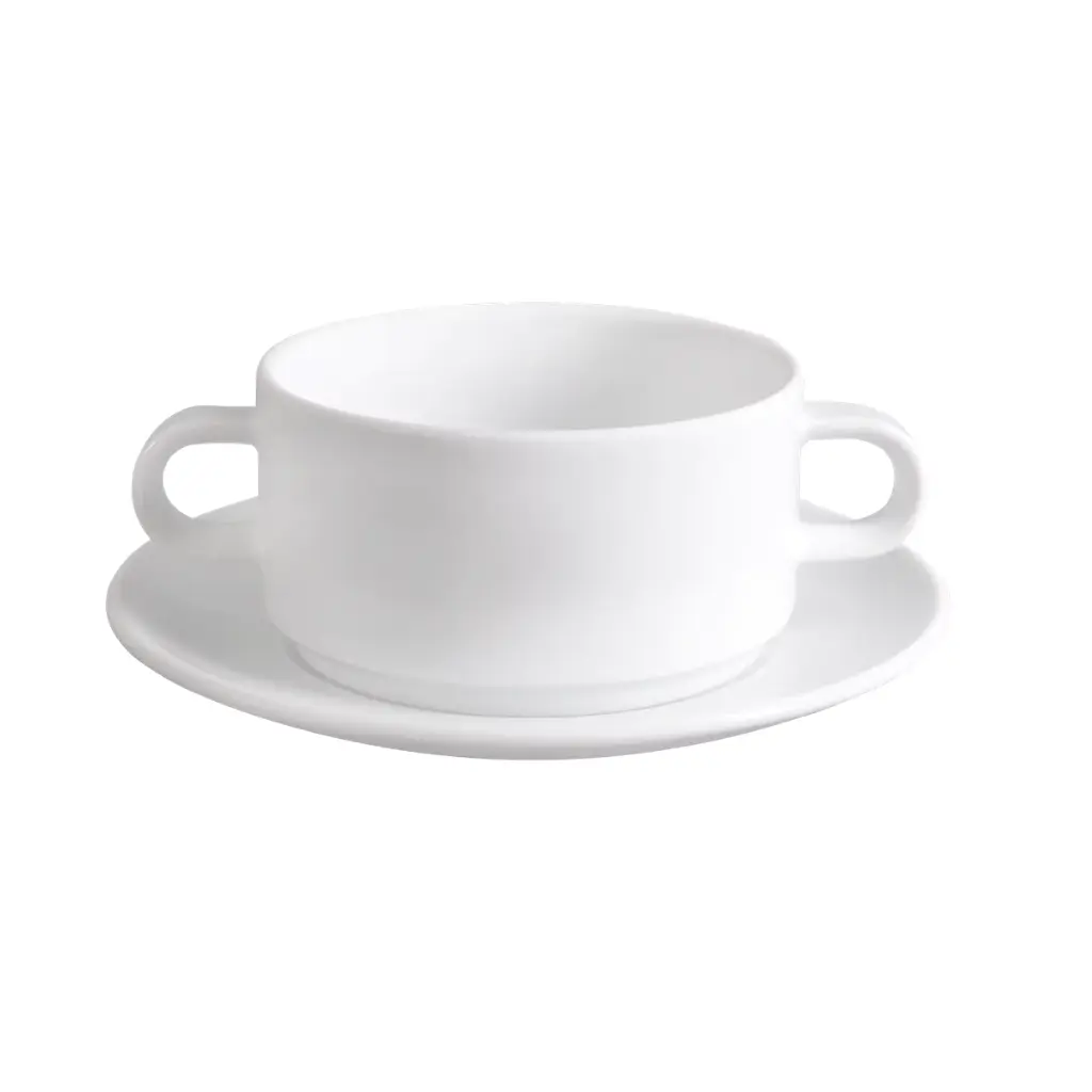 Suppentasse mit Untertasse 0,25l System Plus