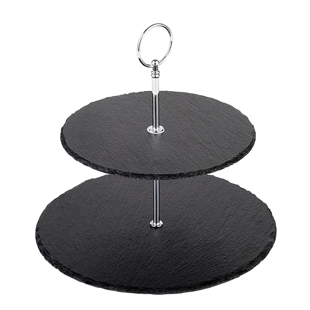 Etagere 2-stufig, schiefer