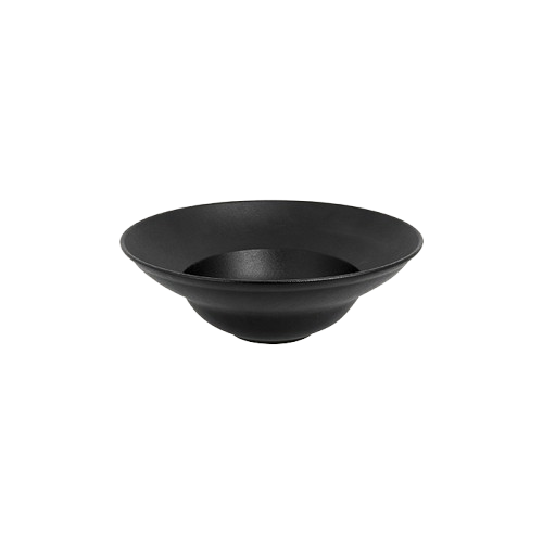 [10-01-0016] Teller tief mit Fahne Ø26 cm RAK Volcano schwarz