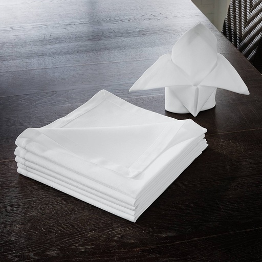 [10-04-0030] Stoff-Serviette weiss 50 x 50 cm