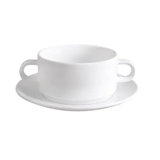 [10-01-0008] Suppentasse mit Untertasse 0,25l System Plus